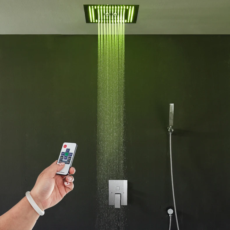 LED shower 12 inch rain shower with light