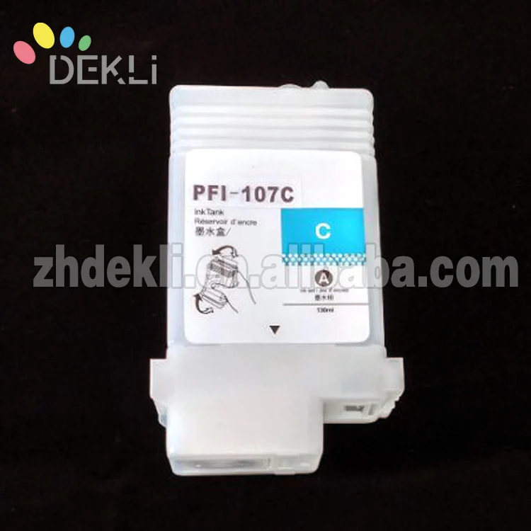 PFI 107 короткие перезаправляемый картридж для hp Canon IPF670 IPF770 IPF681 высокое качество чернильный с чипом сброса