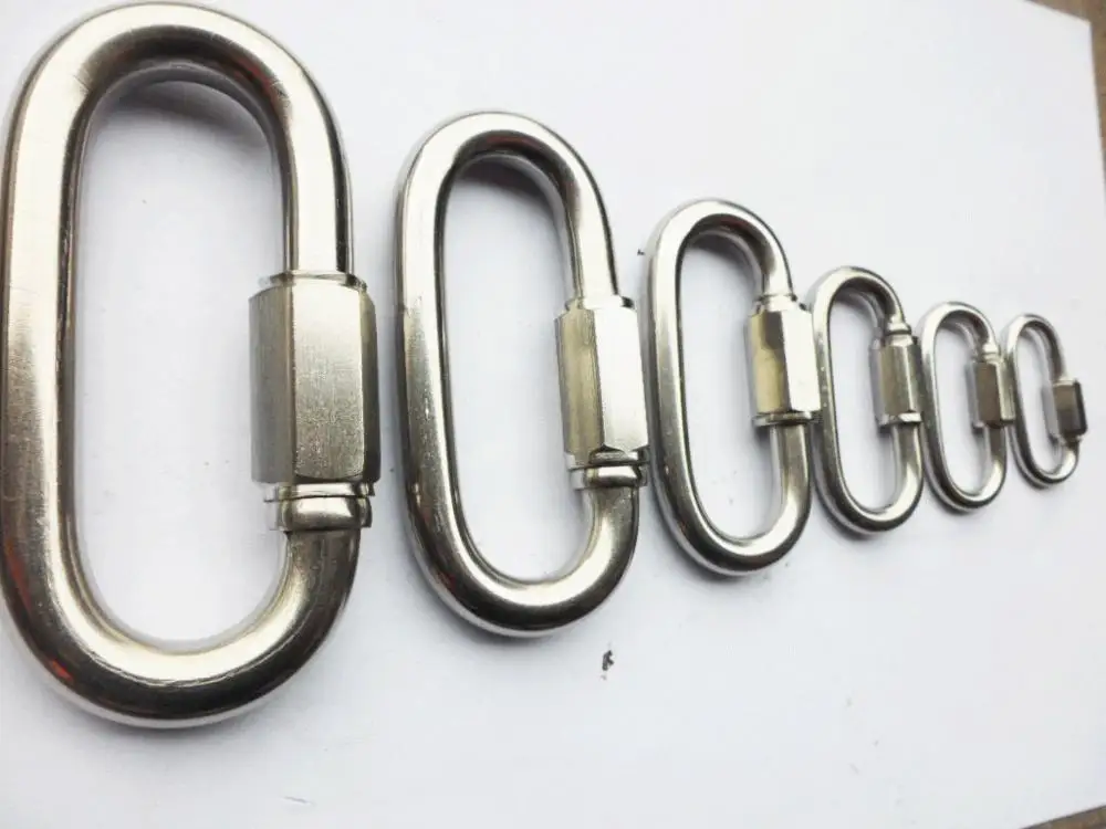 Stainless steel quick link for lifting Adjustable Screw Locked