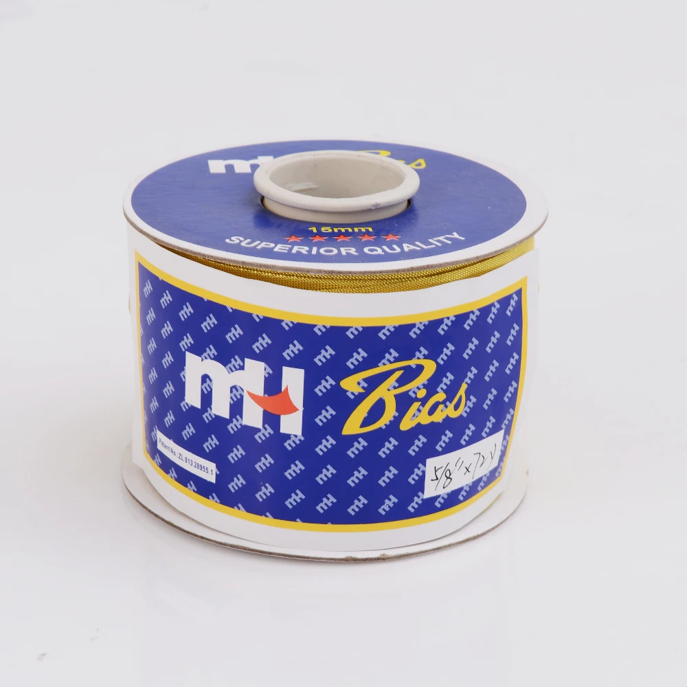 Gold Metallic Shiny Bias Binding Tape