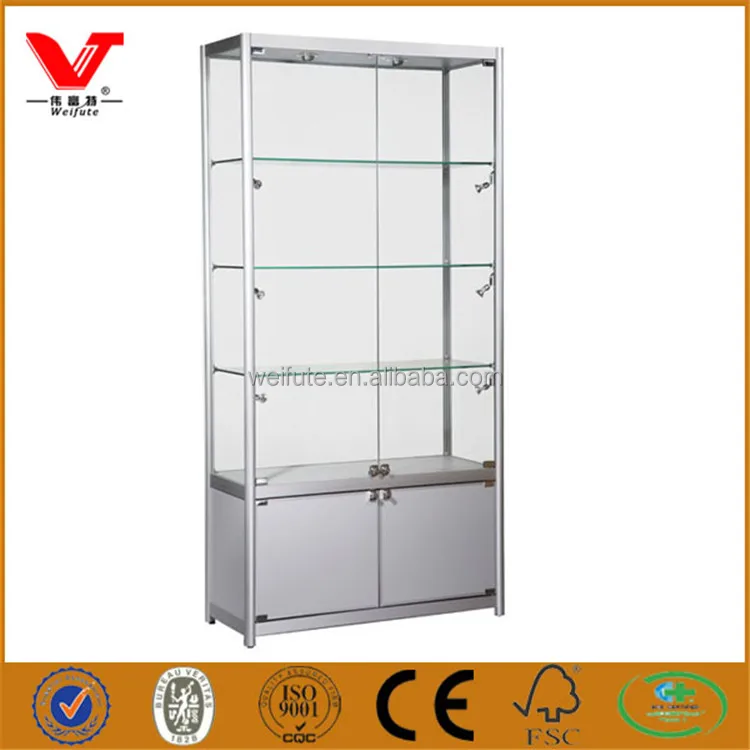 Hot products museum glass cabinets/wall tall glass display cases
