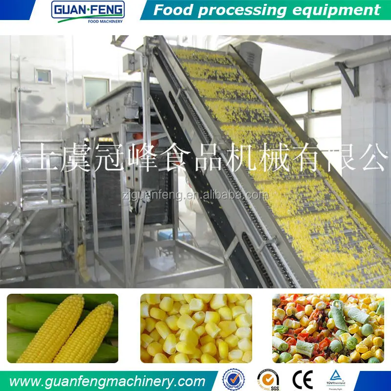 Industrial food quick freezing machine Sweet Corn Preserve IQF Freezer for sale