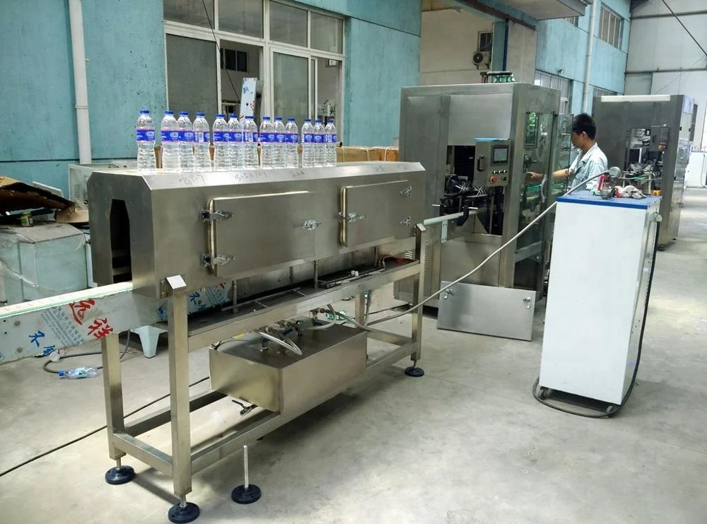 Automatic QB-100M PVC/PET/OPS shrink sleeve label machine for round water bottle