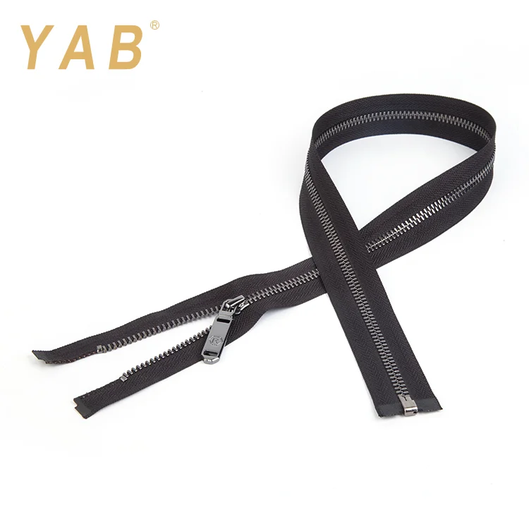 Factory Decorative Auto Lock 5# Jacket Aluminum Zip Zipper For Garment And Home Textile