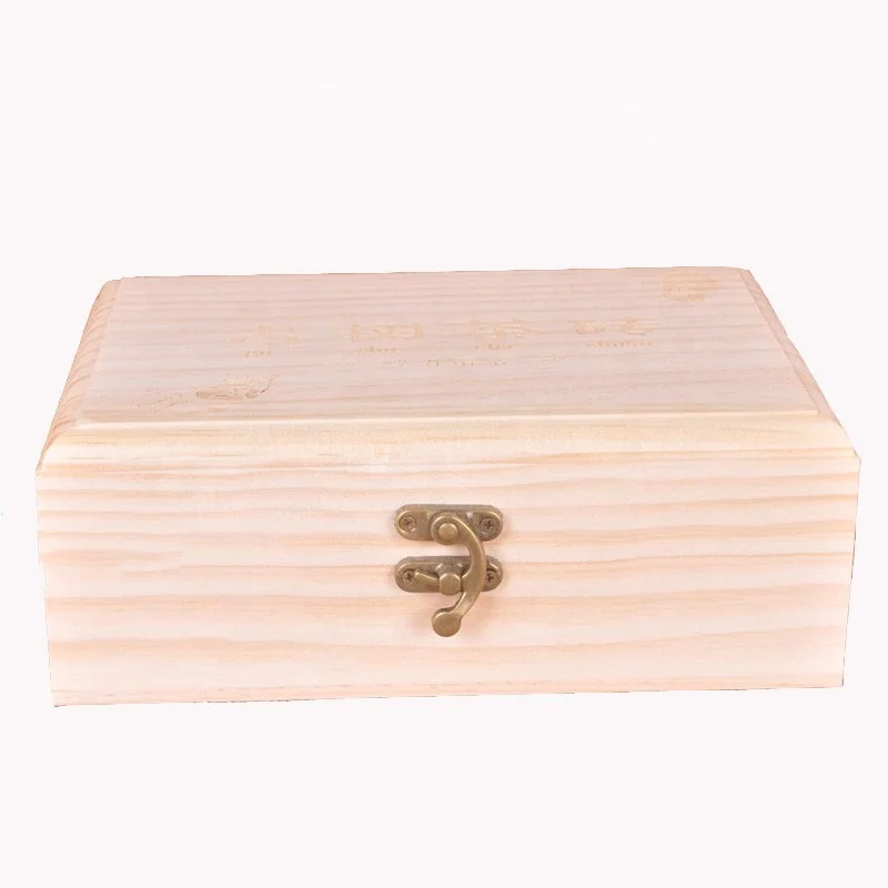 
2018 Factory Custom Sample Free Luxury Empty Nature Wood Tea Box 