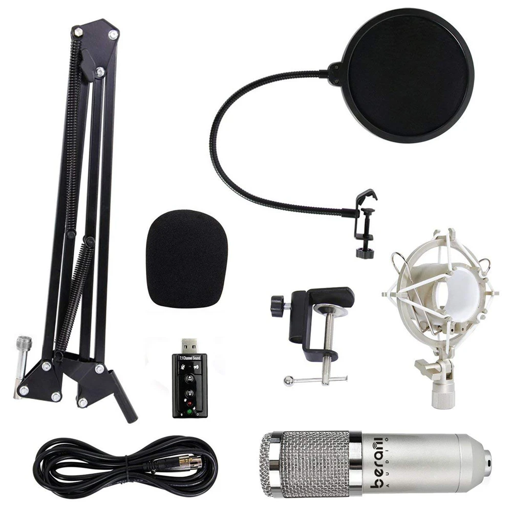 BM700PP Bm 700 Podcast Studio Recording Electret Condenser Tube Pc Microphone Professional Set Singing Wired 30 Hz - 20 KHZ