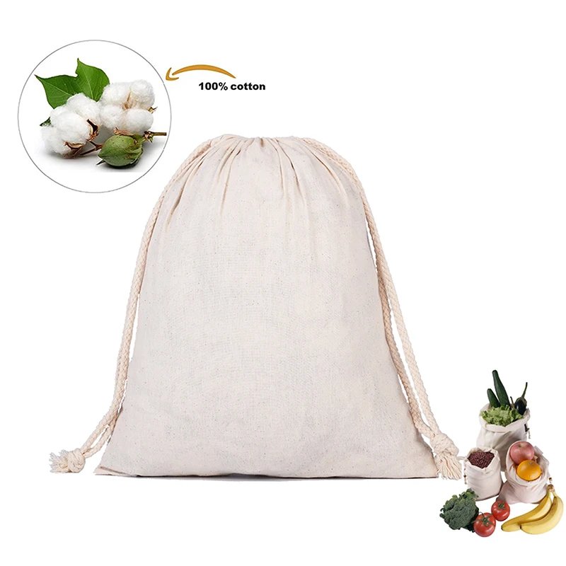 AZO Free Customize Drawstring Bags Wholesale Blank Pouch Bag Cotton Gift Bags With Custom Logo