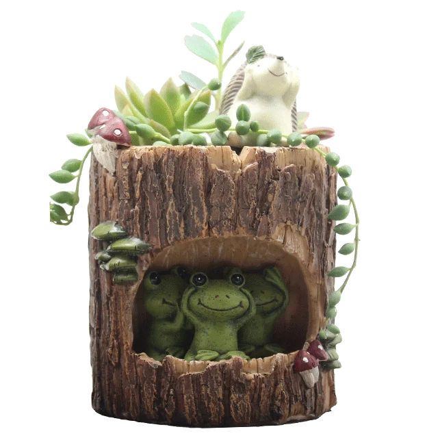 Roogo serdang tree hole storry  resin flower pots