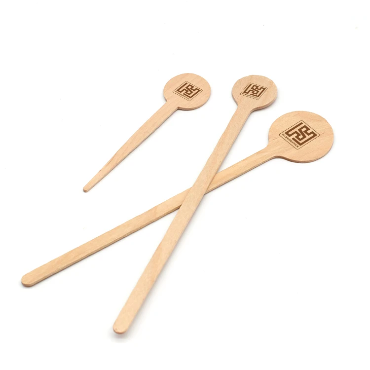 High Quality Wooden Coffee Stirrer Bar Custom Birch Sticks For Tea Bamboo Packing Machine Biodegradable