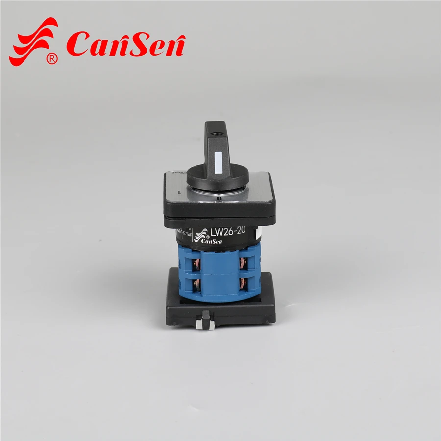 Cansen LW26-20 20A 0-1 3P Electric switch DIN rail mount base mount changeover switch