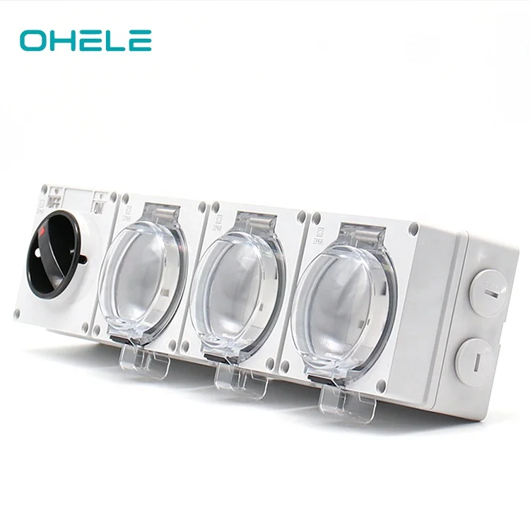 
white electric switch Weather proof wall socket and switch 