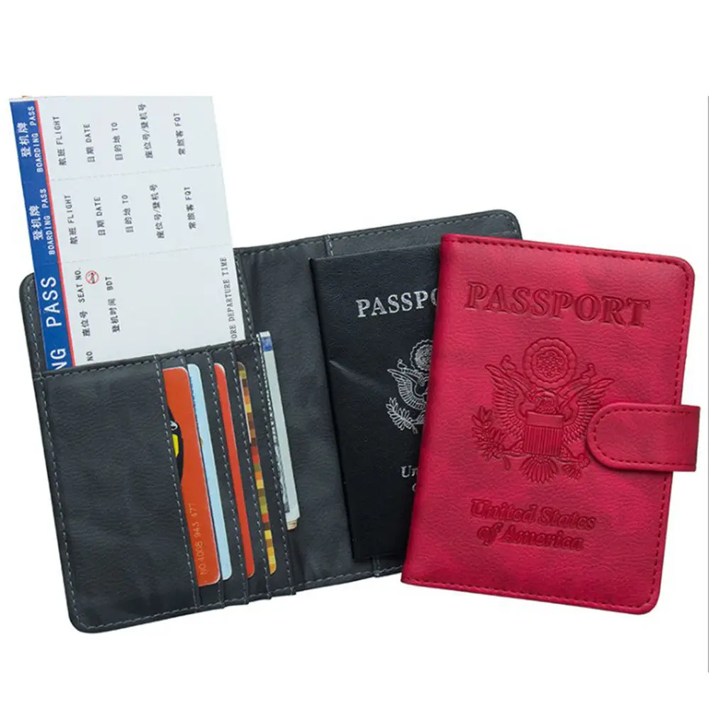 Wholesale USA Amazon Hot Sell Travel Passport Holder Cover with Id Card Case