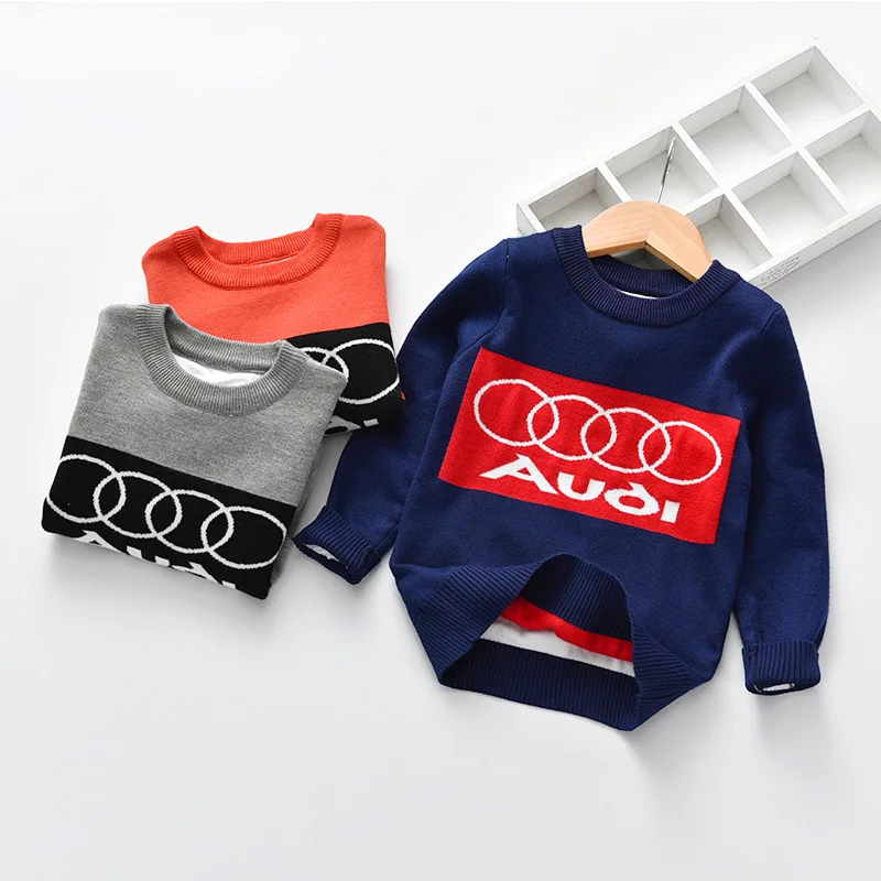 
Baby boys four rounds kids cotton pullover children korean fuzzy sweater plus 
