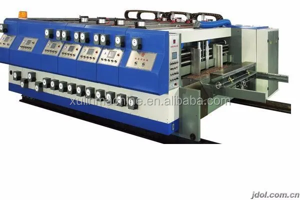 Corrugated carton box printing slotting machine price ,with doctor blade and ceramic anilox rollers
