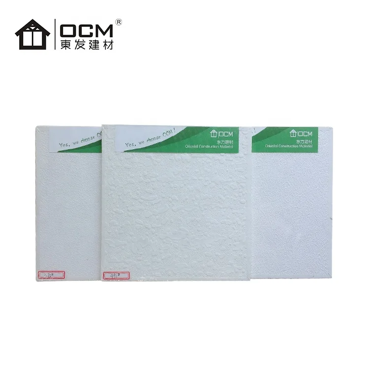 Project Use Insulation PVC Decorative Laminated Suspended Gypsum Wall Board Ceiling Tiles
