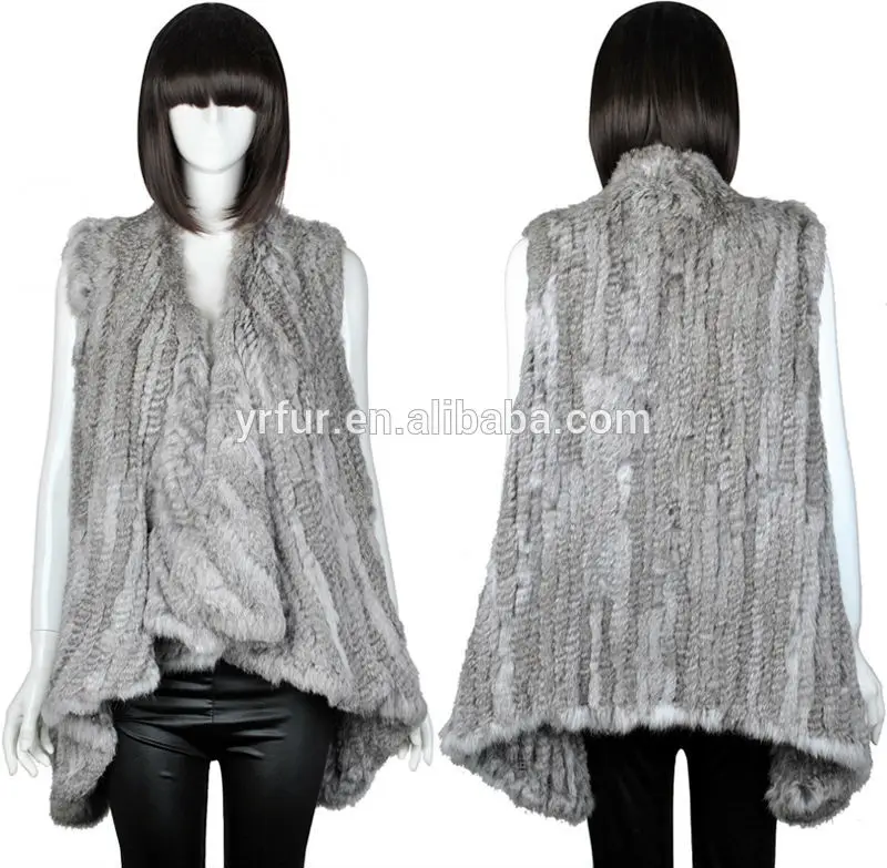 chinchilla fur hand-knitted/women fur clothing vest/custom-made/hot sale