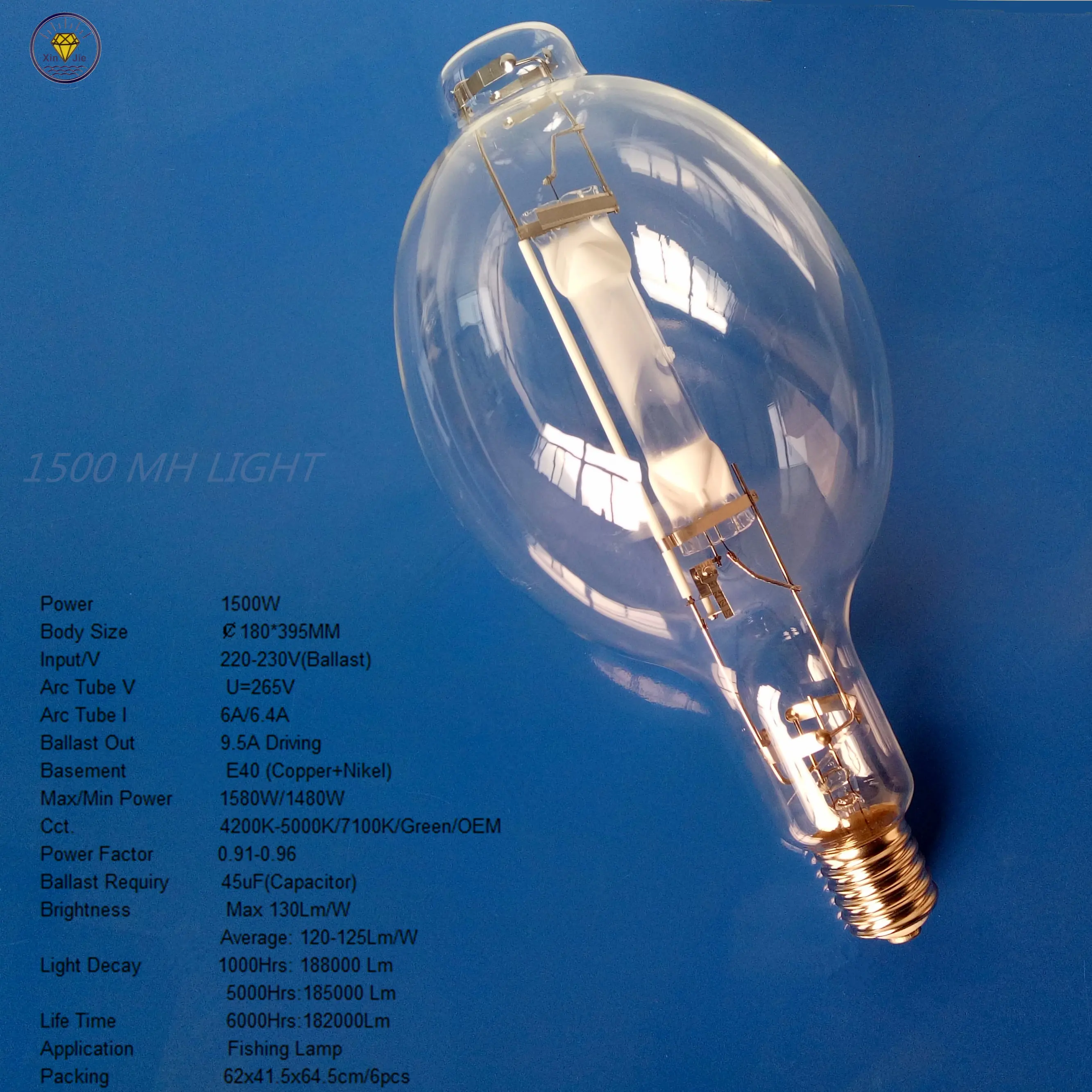BT180 2000W Metal Halide lamp best price for boat fishing ocean fishery fixture fittings