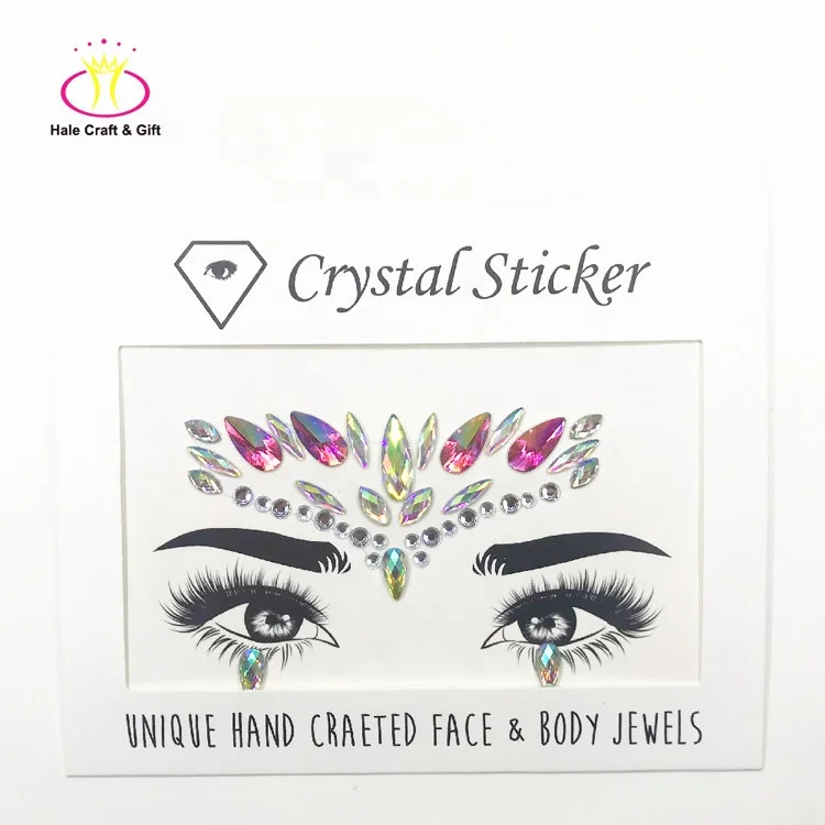 High Quality Acrylic Body Art Gems Jewels Sticker Crystal For Face