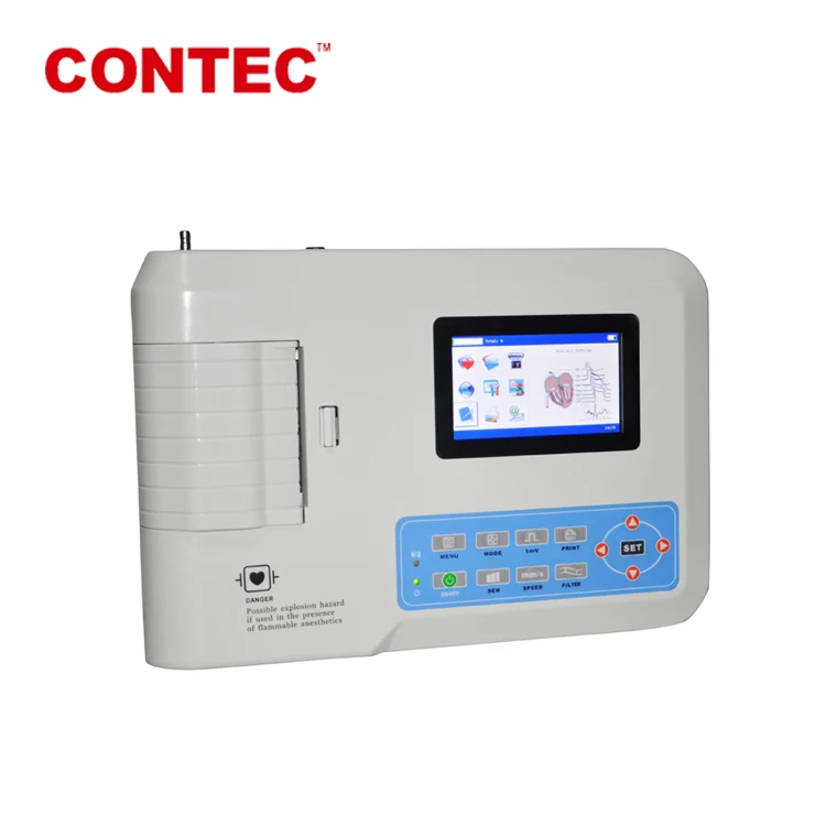 CONTEC ECG300G цифровой 3 канала 12 привести электрокардиограмма ekg