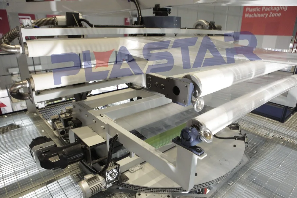 3 Layer Polyethylene Plastic Film Laminating Blowing Machine With The Auto Air Ring