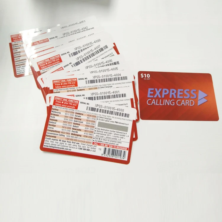 Custom Scratch Cards Plastic Voip Calling Card