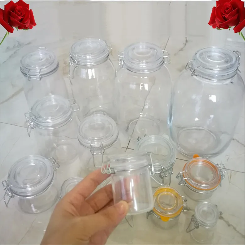 clear round glass mason jam pickle jars