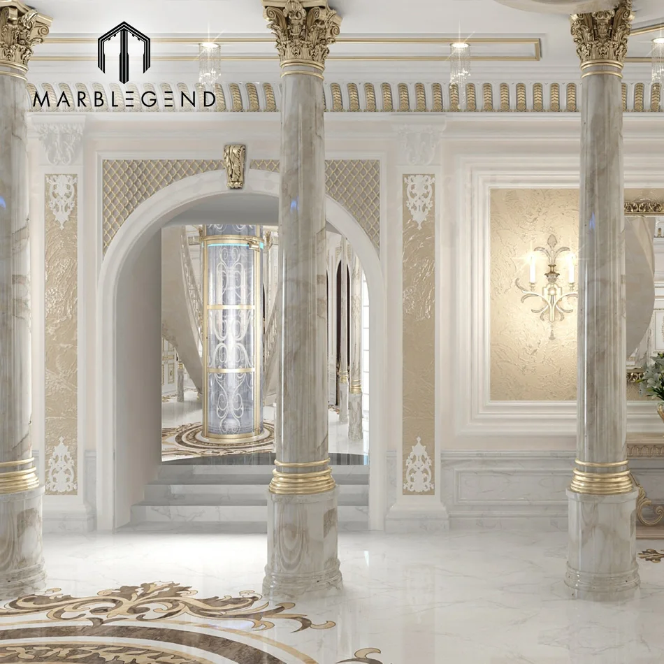 Имперская роскошная вилла waterject медальон мраморная инкрустация напольный дизайн арабский меджлис для продажи