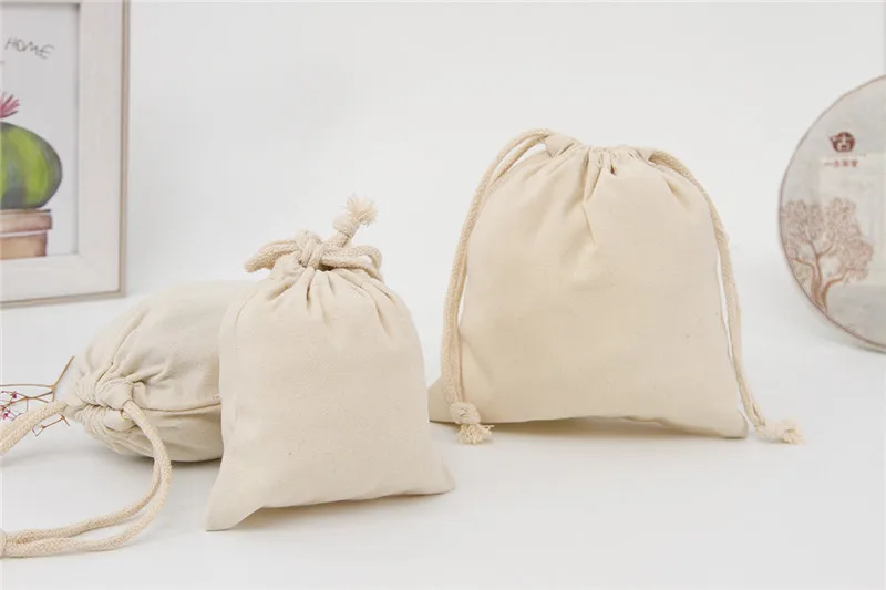 Buffet Birthday Personalized Cotton Favor Bags for Candy