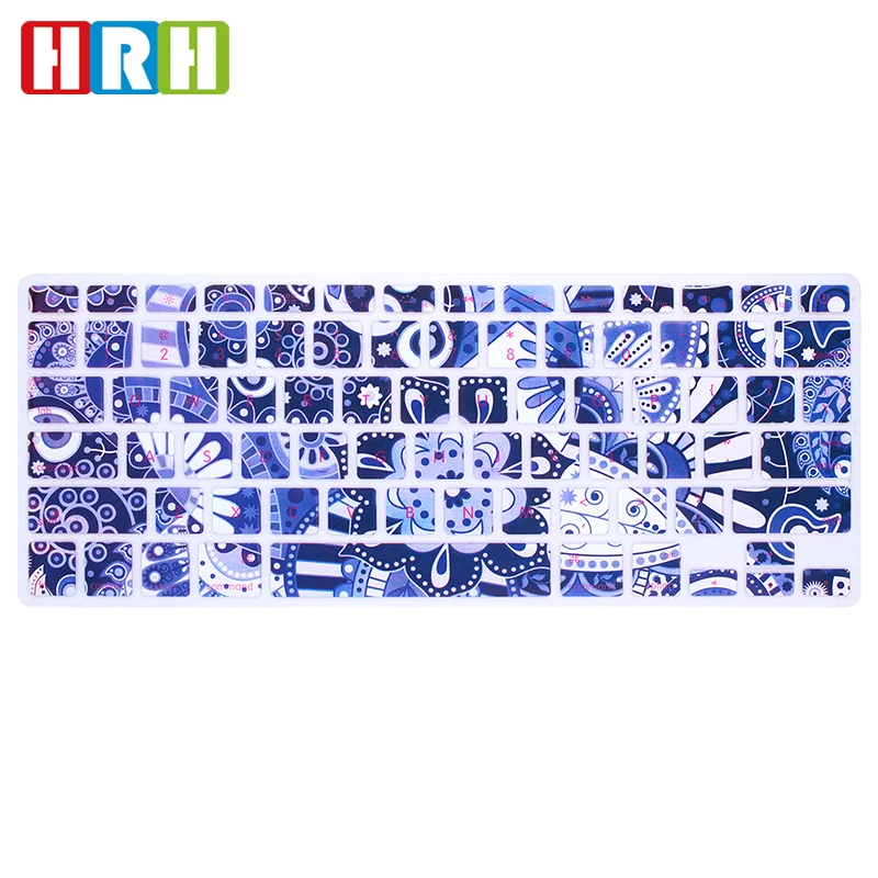 мандала Пейсли цветок Английский клавиатура протектор для macbook air keyboard cover