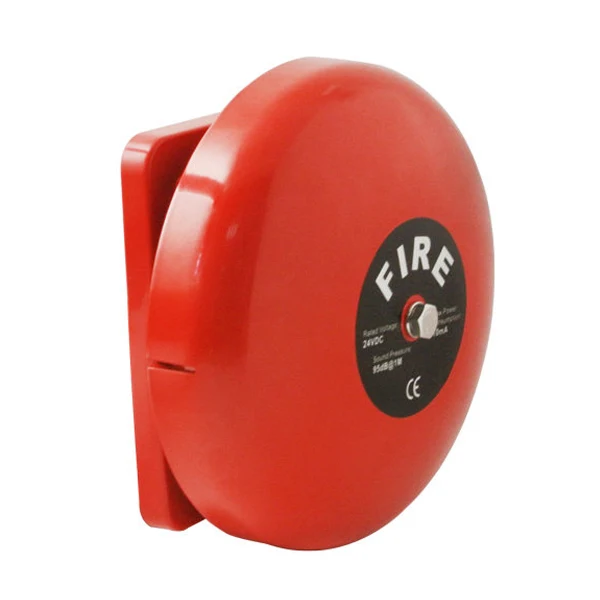 6 Inch Iron Shell Red Warning Bell Fire Alarm Sounder