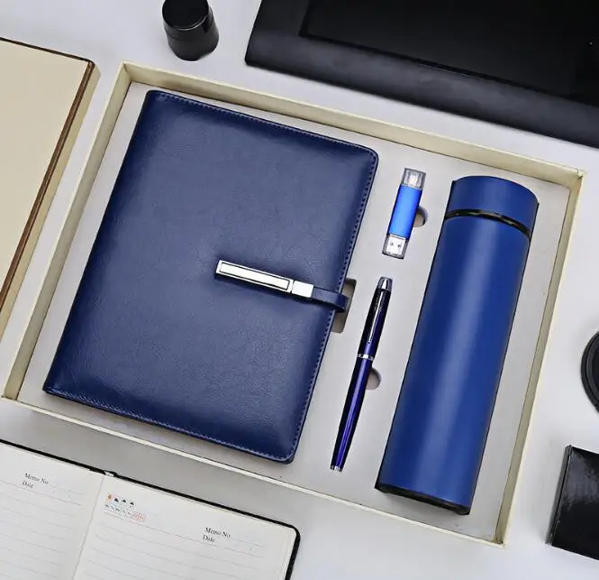 2019 hot sale pink corporate gift book cute notebook set the sakura hand book office supplies note book gift box set notebook