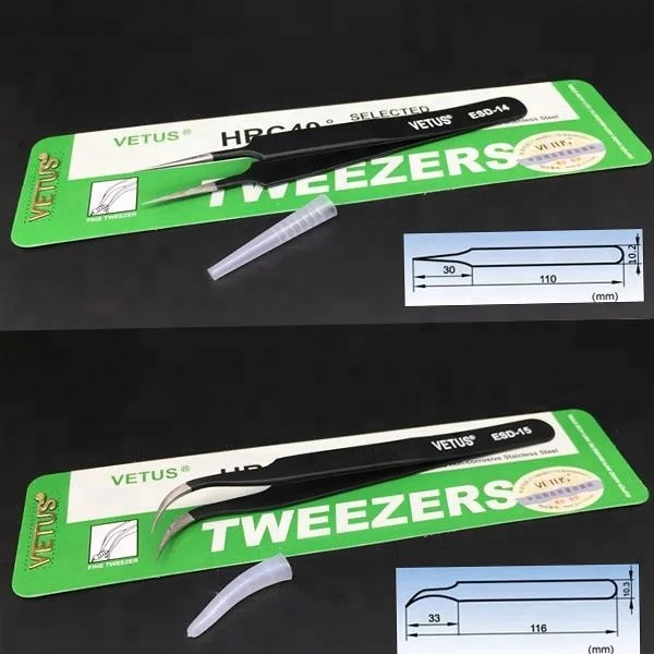 
Customized Stainless Steel Top Grade Private Label Eyelashes Extension Tweezers 