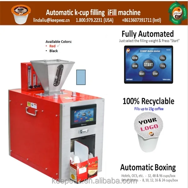 
Smart coffee pod packaging machine iFill800 for keurig coffee capsule /kcup filling sealing system manufacturers 