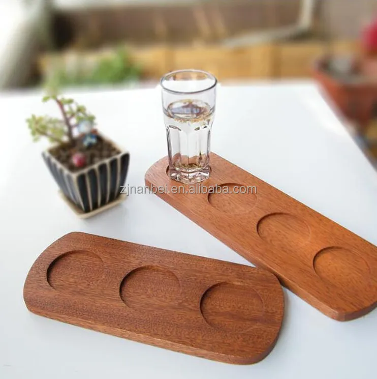 2024 с логотипом под заказ деревянная тарелка для дегустации вин набор из 4 стеклянной посуды поднос пива