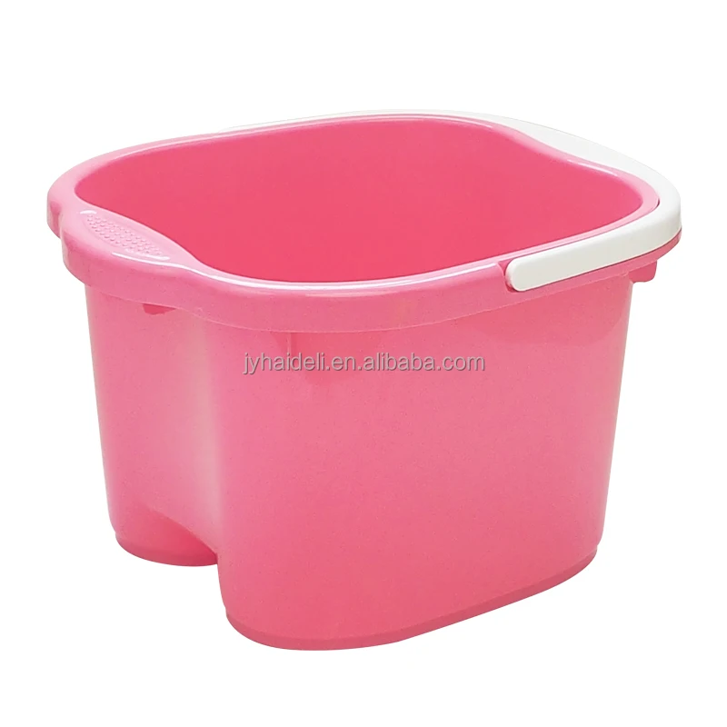 square plastic foot bath spa bucket with handle