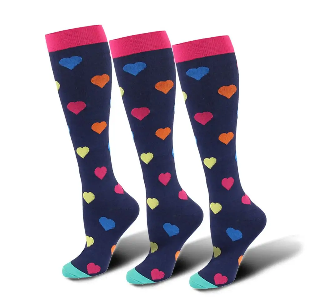 Custom Logo Outdoor Crew Socks Athletic Sport Sweat-Absorbing Cycling Socks Compression Christmas For Embroidery Silk Stockings