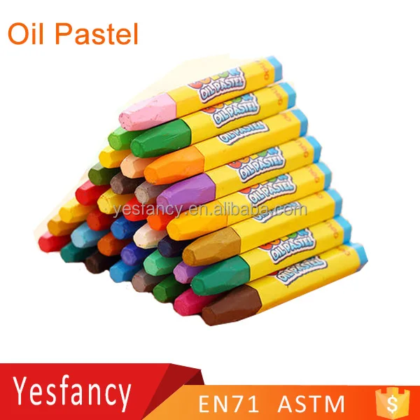 hot selling hexagonal oil pastel wax crayon for children