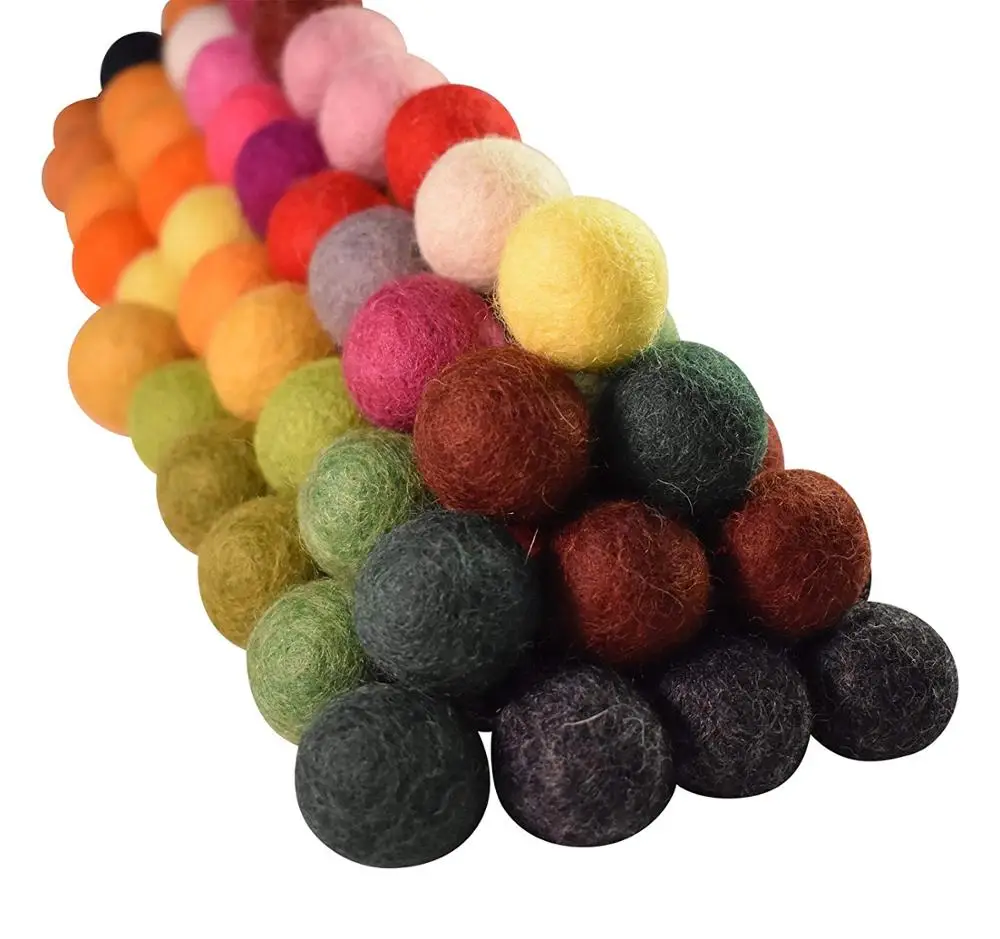 
diy 3cm felt wool dryer ball organic nepal wool felt balls 2 cm 