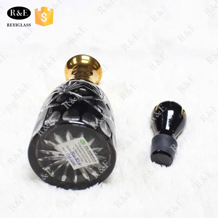 120ml golden decanter or gold display bottle for arabic perfume and oud