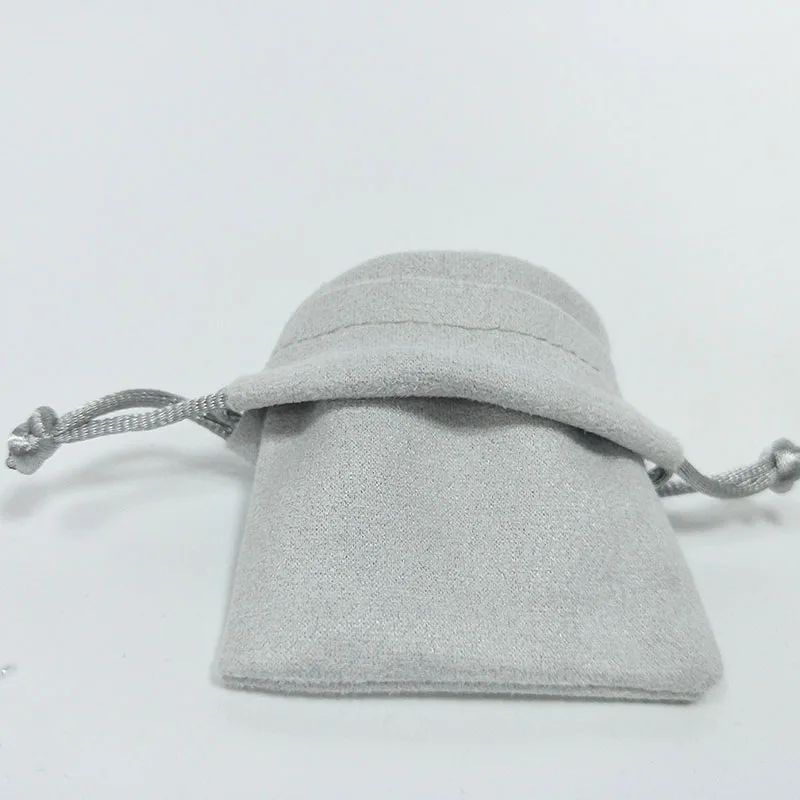 fashionable luxurious drawstring Soft Suede Velvet Pouch Jewelry Bags With Logo custom