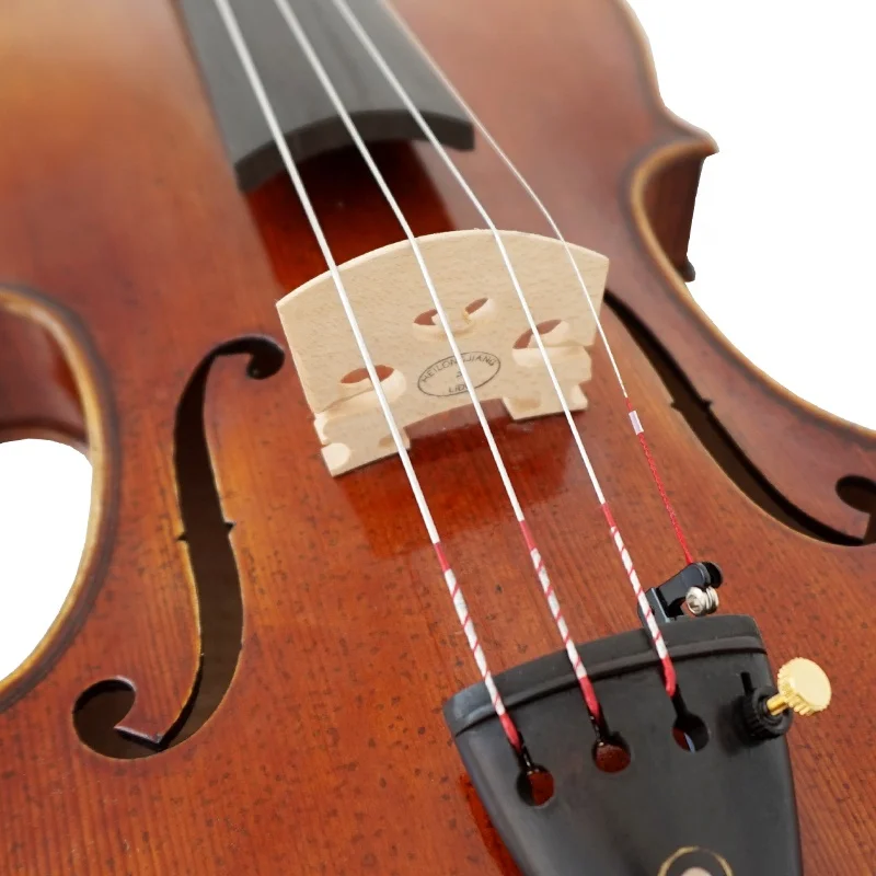 Factory price 100% handmade professional antique yellow brown violin with natural flamed maple
