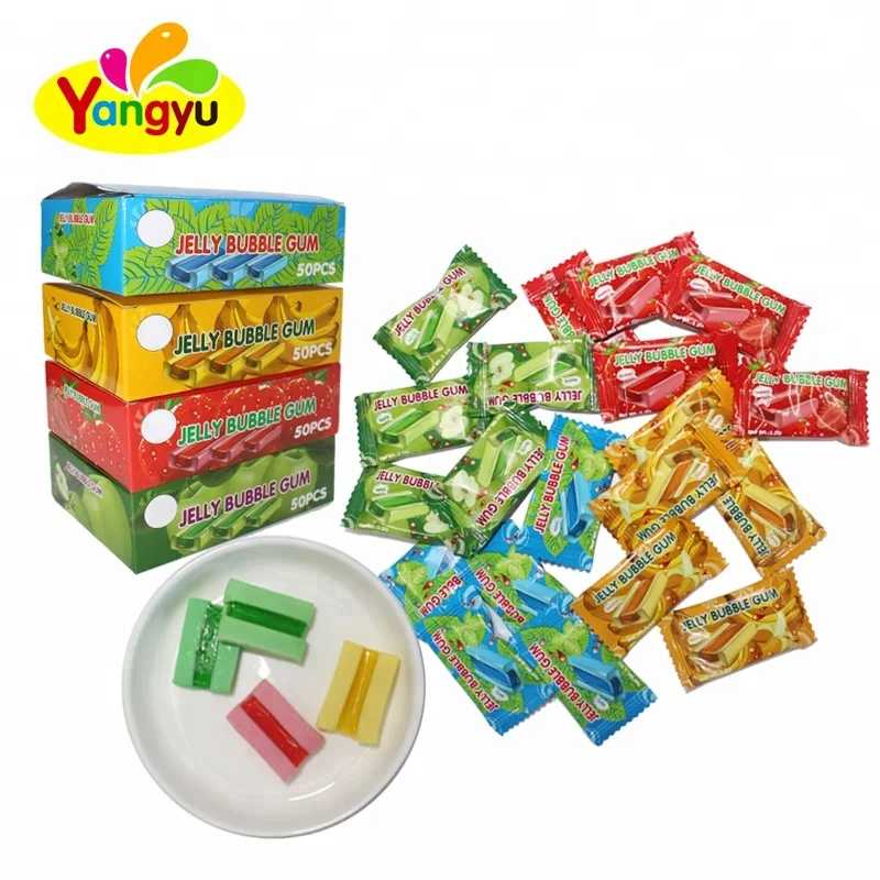 2 in 1 Fruit Flavor Center Filling Jelly Bubble Gum