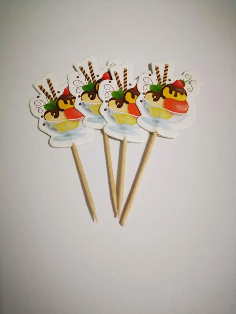 24 шт. чашка с фламинго, топпер для торта, ананас, Пальмовые Листья, Коктейльные зубочистки для вечеринки, товары для вечеринки, топпер для торта на день рождения, свадьбу