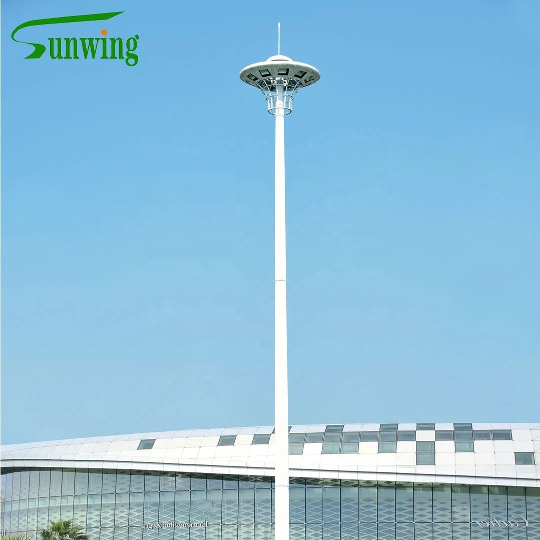 20m 25m 30m Led Sports Stadium Light With Lifting System Telescopic Cctv Used Camera High Mast Steel Poles
