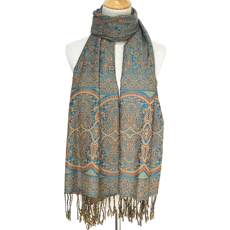 New Women Scarf Shawls Autumn Winter Viscose Paisley Jacquard Pashmina Scarf
