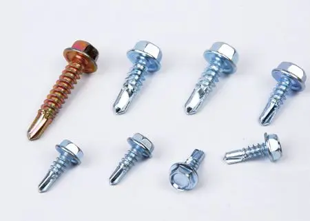 Color Hex Flange Washer Head Stainless Steel  Screws with epdm washer drilling screws