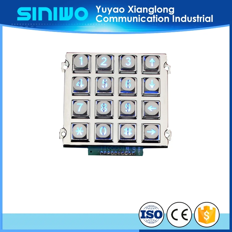 Cusotmzied клавиатуры электронный металла клавиатура 4 х 4 матрица клавиатуры проекта