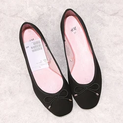 Low price ladies fancy cheap flat platform ballet flats women bow tie pump shoes