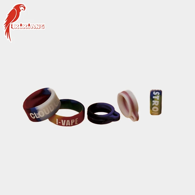 Wholesale Vape Band Protect Decoration Ring Silicon Vape bands customized logo vape band and drip tip