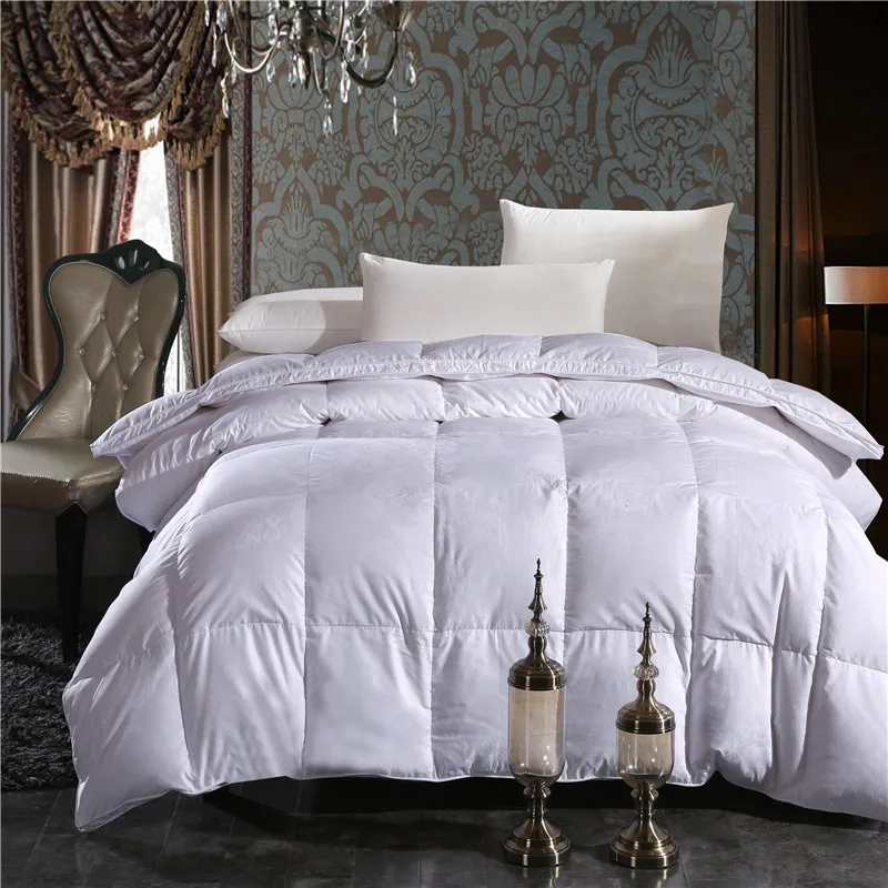 Classic Heavy Fill Down Duvet Insert hilton Hotel Comforter set winter luxury edredom wholesale king size goose down comforter